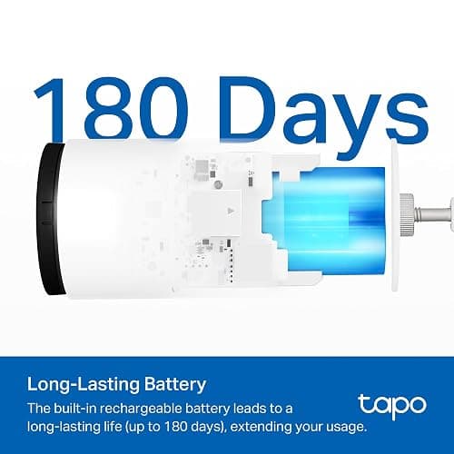 TP-Link Tapo Wire-Free Indoor/Outdoor Security Camera, 2K 3MP, Up to 180 Days of Battery Life, Smart Person Detection, SD/Cloud Storage, Spotlight Color Night Vision, No Hub Needed (Tapo C410) - BatteryCam - 2K 3MP thumbnail 8