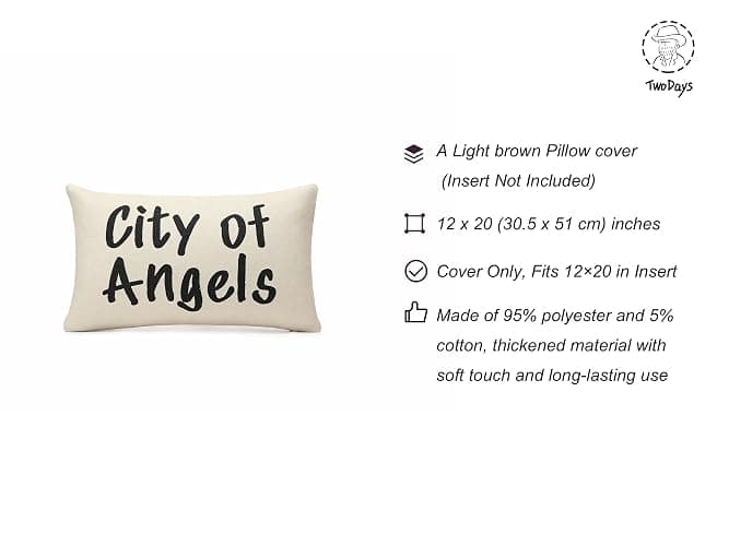 TwoDays Stockholm City of Angels Pillow Cover - Modern Style Chic Room Decor, Trendy Word Print Throw Pillow for Apartment & Dorm, Luxury Fashion Aesthetic Case for Home Bedroom thumbnail 3