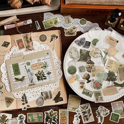 Maxleaf Vintage Washi Sticker Set, 400PCS Floral Retro Nostalgic Ephemera Stickers for Scrapbooking Journaling DIY Crafts Planner Diary Album Handmade Work Journal Envelope Gift Wrapping thumbnail 5