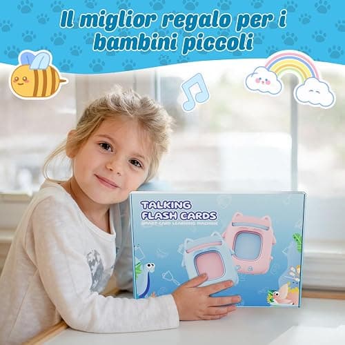 Carte Flash Parlanti, Electight Gioco Educativo per Bambini 3-7 Anni, Macchina di Carte con 224 Parole, Apprendimento Lingua, Gioco per Autismo, Regalo di Compleanno, Blu thumbnail 7