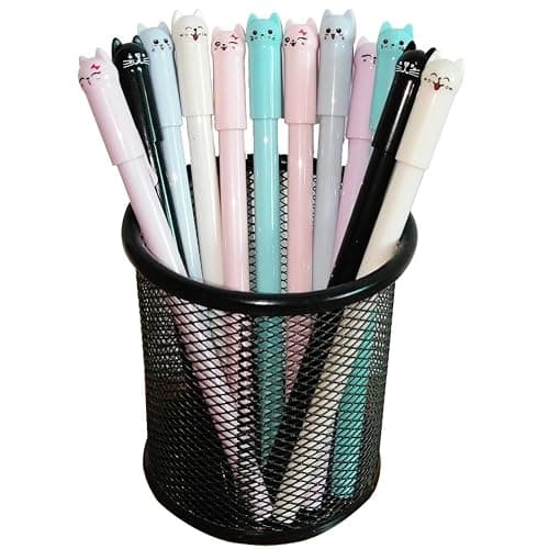 sencoo Girl Cute Pens Kawaii Pen Cute Cat Pen 0.5 mm Gel Pens Black Ball Point Pens for School Office Supplies (12 cat) thumbnail 9