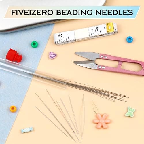 FIVEIZERO 21 Pieces Beading Needles Set, 6 Sizes Seed Beads Needles Big Eye, Collapsible Beading Needles Set for Jewelry Making thumbnail 6