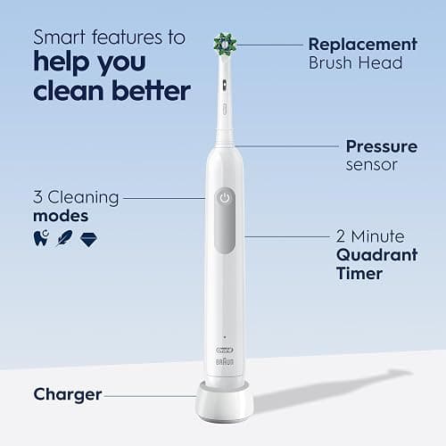 Oral-B Pro 1000 Rechargeable Electric Toothbrush, White thumbnail 5