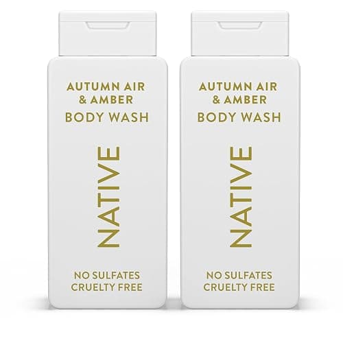 Native Body Wash with Naturally Derived Ingredients – Autumn Air & Amber – Sulfate & Paraben Free – For Women & Men – Skin‑Loving Cleanser – 18 oz (2‑Pack) - Image 1