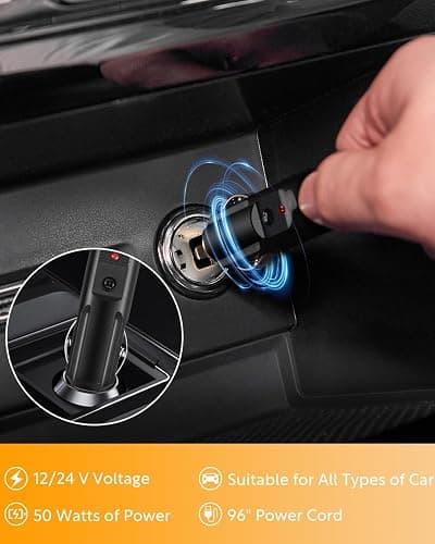 Sino Salected Heated Car Blanket 12/24 Volt Electric Blankets for car, Portable Heated Blanket for Car, Truck, SUV, RV & Camping, Machine Washable, with Temperature Controller, 59" x 43" Ivory White thumbnail 2