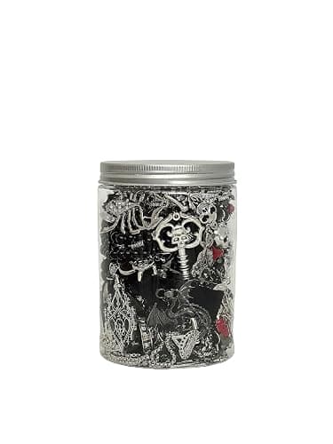 Swytaris 45-50 pcs Mystery Jewelry Jar, Surprise Gothic Jewelry Set for Woman, includes Gothic Punk Witch Necklaces, Earrings, Rings, Bracelets and Hair Clips, Unique Goth Jewelry Box Gift for Her - Image 1