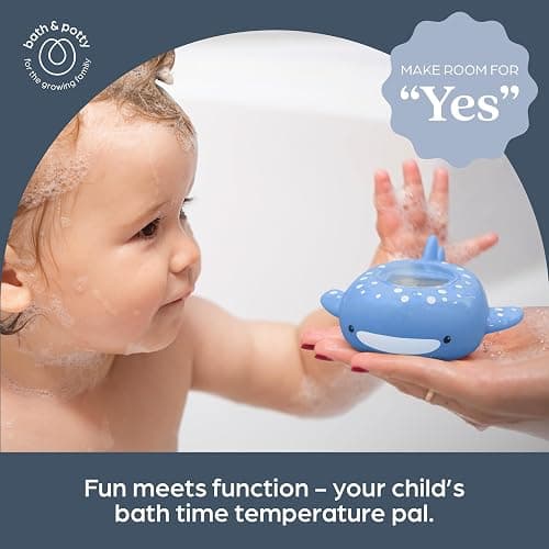 Dreambaby Whale Shark USB Rechargeable Baby Bath Thermometer - Instant Read, Digital Room and Baby Bathtub Water Fun Floating Toy - Newborn Must-Have thumbnail 6