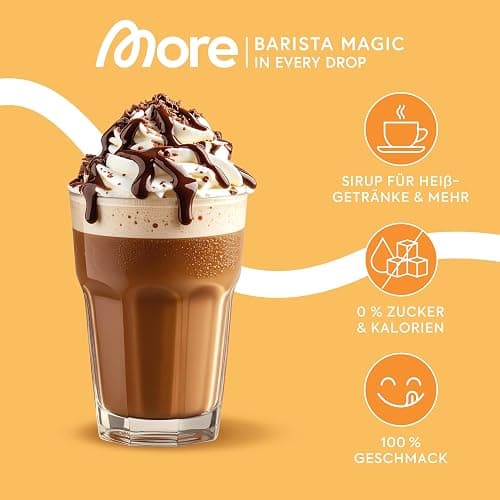 MORE Barista Zerup, Chocolate, 65 ml, für Kaffee, Tee und Heißgetränke, vegan, zero Kalorien - made in Germany thumbnail 3