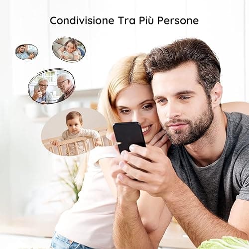 BOIFUN 2K Baby Monitor WiFi, Telecamera 360° con Luci Notturne e Display LCD 5" 3MP, Controllo da App e Monitor, Auto Tracking, Rilevamento Movimento e Suono IA thumbnail 8
