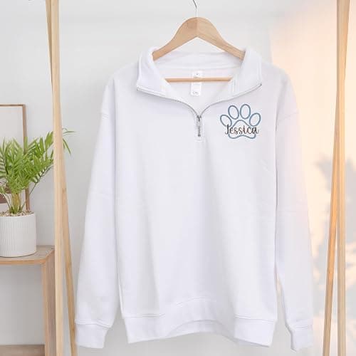 Vet Tech Custom Quarter Zip Sweatshirt, Personalized Embroidered Pullover for Women Veterinarian, Animal Doctor Hoodie, Custom Name Uniform for Pet Clinic Team, Holiday Outfit, Gift for Christmas thumbnail 4