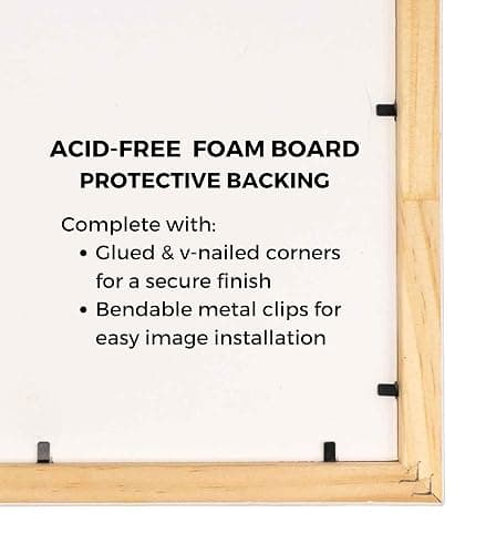 Poster Palooza 10x16 Frame Gold Antique Solid Pine Wood Picture Frame with UV Acrylic Plexiglass, Foam Board Backing & Hanging Hardware Included thumbnail 10