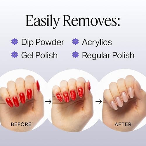 Nailboo 100% Acetone Nail Polish Remover & Soak Bowl, Gel Polish Remover for Nails, Pure Acetone Polish and Dip Powder Remover, Nail Salon Quality Removal, 16 Fl Oz thumbnail 2