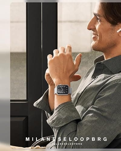 Original Stainless Steel Milanese Loop Compatible with Apple Watch Band 38mm 40mm 41mm 42mm 44mm 45mm 46mm 49mm, Magnetic Clasp Band for iWatch Series 11 10 9 8 7 6 5 4, SE 3 2 1 Ultra3 2, Women & Men thumbnail 8