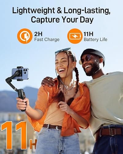 hohem iSteady X3 SE Gimbal Stabilizer for iPhone, Phone Stabilizer with Detachable Remote Control, Portable Foldable 3-Axis Phone Gimbal for Android & iPhone 16 15 Pro Max, Ideal for Travel Vlogging thumbnail 7