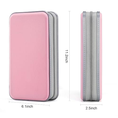 LIOVODE DVD Case, 96 Capacity CD Case Portable CD Holder Storage Hard Plastic DVD Wallet Holder Organizer for Car thumbnail 7