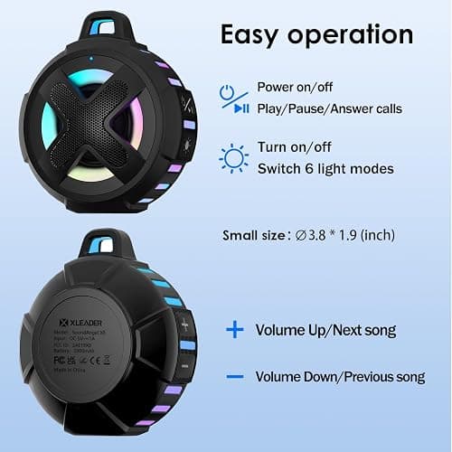 Upgraded, Pro Bike Speaker, with Pro Handlebar Mount, Bluetooth V5.4, IPX7 Waterproof, Silicone Case, Broadcast Navigation,10W Bassup, 15-24H Playtime, Hook, Bicycle, Motorcycle, Bike Accessories thumbnail 4