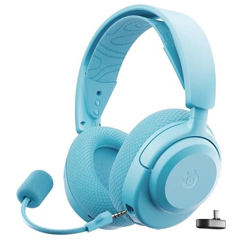 SteelSeries Arctis Nova 3P Wireless Multi-Platform Gaming Headset — Mobile App Control — 40 HR Battery — Neodymium Magnetic Drivers — 2.4GHz/Bluetooth — PS5, PS4, PC, Switch, Mobile — Aqua - Image 1