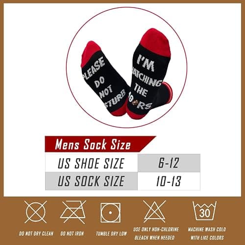 SAKCUNYAPY Crew Socks Birthday Gifts | Please Do Not Disturb, I’m Watching The | Sports Season Football Game Gifts Christmas Thanksgiving Day Gift for Men Dad Grandpa Husband Son and Boyfriend thumbnail 3