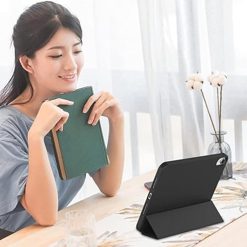 iMieet iPad mini 7 Case 2024 (A17 Pro), iPad mini 6 Case (8.3-Inch,2021 Model), iPad mini 7th/6th Generation Case with Pencil Holder, Trifold Stand Smart Case with Soft TPU Back,Black thumbnail 7