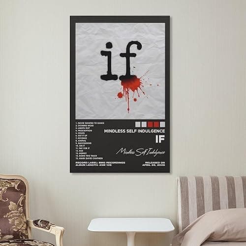 If by Mindless Self Indulgence Punk Band Poster Canvas Wall Art For Room Aesthetic And Decor Poster For Bedroom Living Room Bathroom Kitchen Office Decor 08x12inch(20x30cm) Unframe-style thumbnail 7