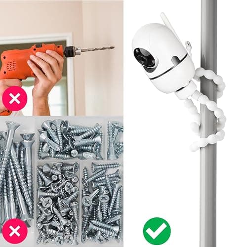 Tripod Baby Monitor Mount for HelloBaby HB65/HB40/HB6550/HB6560/HB66/HB6339/HB6550 Pro, ANMEATE SM935E, Flexible Baby Camera Mount Attach Your Camera Wherever You Want thumbnail 4