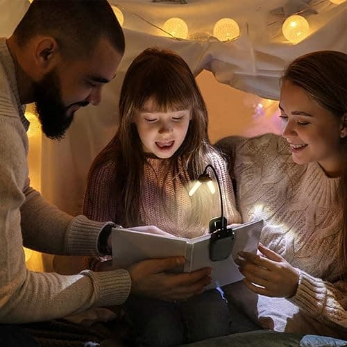 Vekkia 14 LED Rechargeable Book Light for Reading at Night, Eye-Care Reading Light for Books in Bed, 180° Adjustable, Clip on Lamp, 3 Color Temperatures, Lightweight, Present for Reader thumbnail 4
