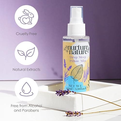 NURTURE BY NATURE Set Regalo Donna Rilassante – 6 pezzi: candele profumate, spray per cuscino alla lavanda, sali da bagno, crema mani e altro – vegano – regali di Natale, idee regalo per mamma e amica thumbnail 2