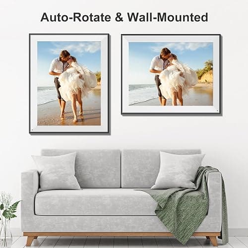 Large Digital Picture-Frame 16.2" Digital-Photo-Frame - 32GB Wireless Digital Frame, Touchscreen, Auto Rotate, Wall Mountable, Send Photo Video via App Email, Free Cloud, for Her Him thumbnail 7