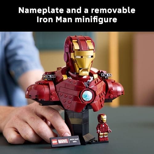 LEGO Marvel Iron Man MK4 Bust - Building Kit for Adults, Ages 18+ - Includes Iron Man Minifigure - Collectible Model for Super Hero Fans - Gift for Men and Women - 76327 thumbnail 5