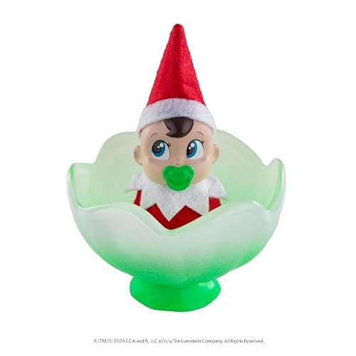 The Elf on the Shelf Frost Pips Mini Blooms Elf Baby Boy with Blue Eyes - Includes Frost Flower Cradle - for Ages 3 Years and Above - Image 1
