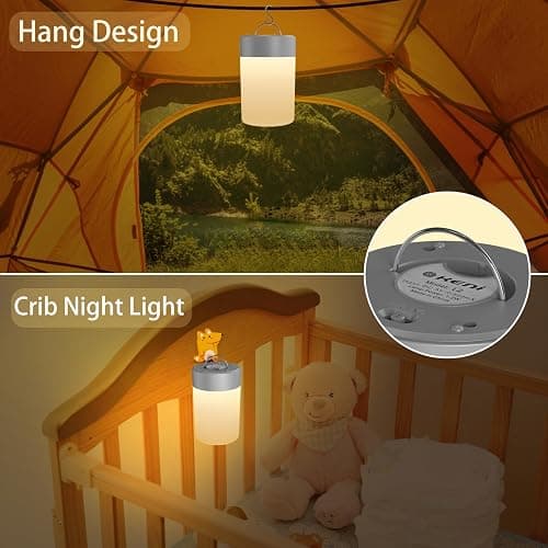 G Keni Nursery Night Light for Baby, Portable LED Touch Night Lamp for Kids and Adult, Breastfeeding, Sleep Aid, USB Rechargeable Nursing Lamp, Bedside Dimmable Warm Night Light, Soft Eye Caring thumbnail 7