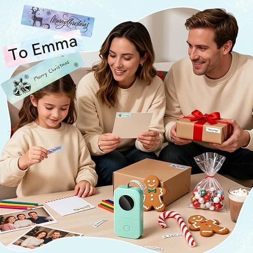 Phomemo D30 Label Maker Machine, Portable Bluetooth Mini Label Printer, Smartphone Handheld Thermal Sticker Small Labeler Multiple Templates Font Icon Inkless Custom Label for Home Kids School Items thumbnail 3