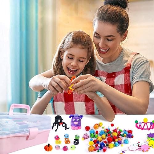 Itopstar 3000 Kids Arts and Crafts Supplies for Kids Crafting Supply in 3 Layered Plastic Art Box All in One Ages 8 9 10 11 & 12 Year Old Girls & Boys Crafting Supply Set thumbnail 7