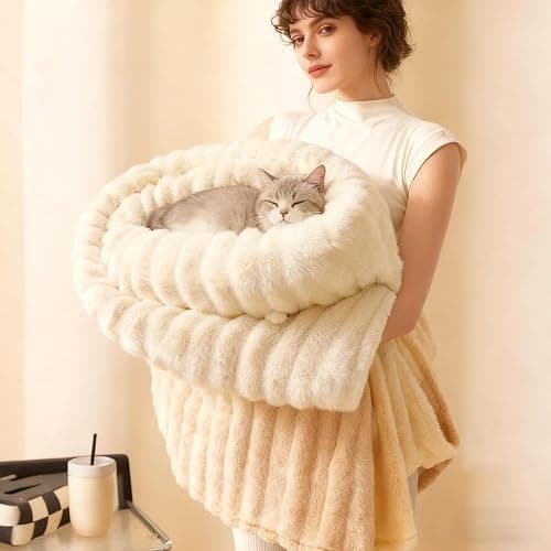 Lokfink The Bunny Blanket,Fluffy Warm Plush Thick Bubble Blanket for Bed Sofa Living Room, Soft Cozy Furry Blankets, Warm Fuzzy Comforter Throws for Bed Sofa (Green, 47 * 79in/1.2 * 2m) thumbnail 3