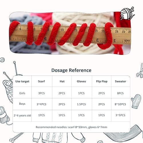 2X100g Chunky Yarn for Knitting Wool Ball Made of Cotton, Wool and Acrylic Soft and Warm Weaving Scarf and Slippers DIY Plush Knitting. thumbnail 3