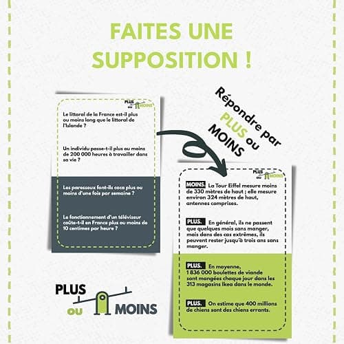 More or Less: Plus ou Moins | Version Française | Jeux de Cartes Amusants pour Les Adultes & Les Enfants | thumbnail 5