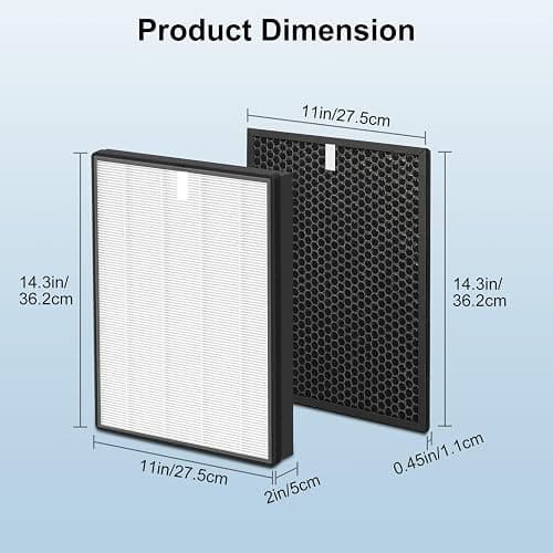 Fishoney FY2420/30 Filter für Philips AC2882, AC2887, AC2889 & AC3829, Serie 2000 und 3000, Ersetzt FY2422 & FY2420, 1 Hepa-Filter, 1 Aktivkohlefilter thumbnail 2