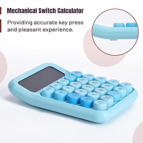 Mr. Pen- Mechanical Switch Calculator, 12 Digits, Large LCD Display, Blue Calculator Big Buttons thumbnail 3