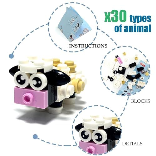 Party Favors Building Blocks Toy Set, 30 Packs Mini Animals, Goodie Bags | Classroom Prizes, Goodie Bags Stuffer, Easter Gifts, Birthday thumbnail 4