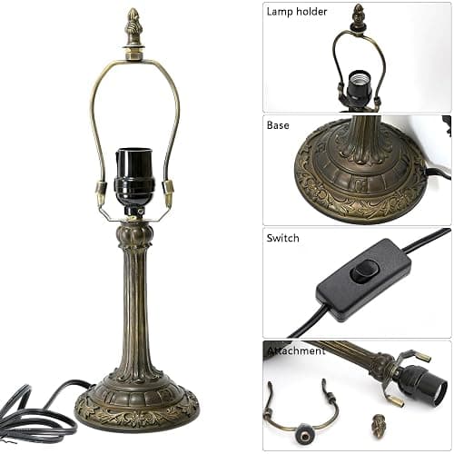 wecrejoni Tiffany Lampe, Nachttischlampe, Buntglaslampe für Schlafzimmer, Wohnheim, Küche, ästhetisches, süßes Wohndekor-Geschenk (Kirschblüten) thumbnail 4