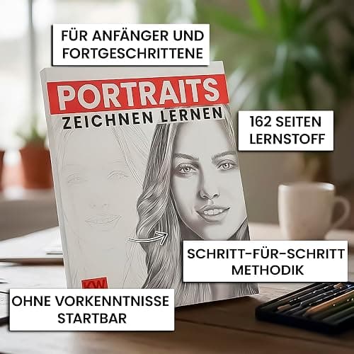 SimplePaper Portraits zeichnen lernen: Gesichter zeichnen - realistisches Portrait kreieren – Zeichenbuch mit Schritt für Schritt Anleitung thumbnail 3