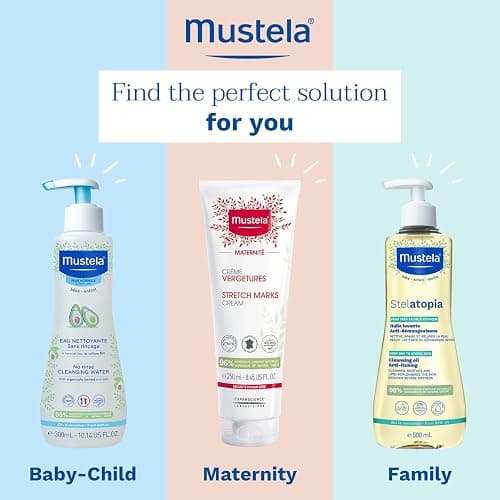 Mustela - No rinse soothing cleansing water - Cleansing Water With 99% Organic Ingredients As Avocado and Schisandra - No Fragrance Added For Newborns and Babies With Very Sensitive Skin - 300 ML thumbnail 10