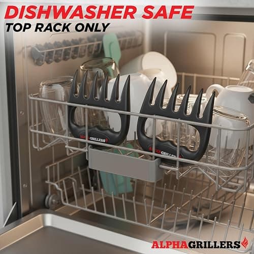 Alpha Grillers Meat Shredder Claws - BBQ Smoker Accessories Grilling Gifts for Men - Stocking Stuffers for Men - White Elephant Gifts Useful Ideas - Grill Tools for Pulled Pork thumbnail 6