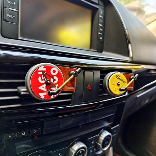 JVHGUBAY Car Vent Clip Aromatherapy Fragrance Diffuser, Car Retro air freshener Clip Car Record Player Design Turntable Perfume Vent Outlet thumbnail 4