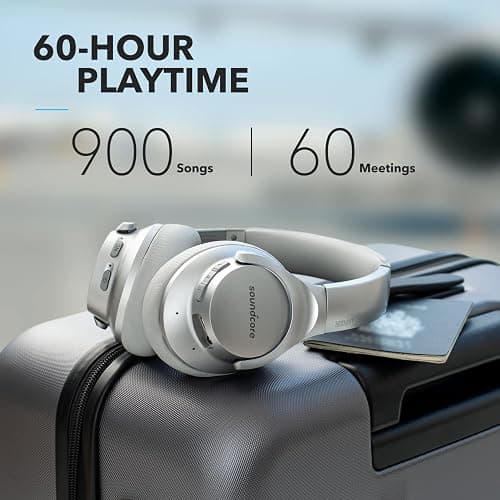Soundcore Anker Life Q20 Hybrid Active Noise Cancelling Headphones, Wireless Over Ear Bluetooth Headphones, 60H Playtime, Hi-Res Audio, Deep Bass, Memory Foam Ear Cups, Travel, Office, Micro Charging thumbnail 4