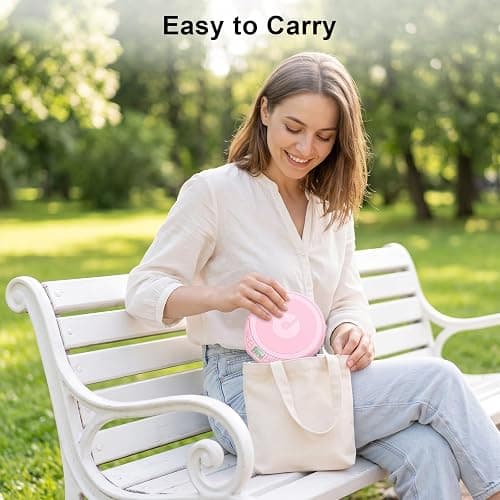 Gueray CD Player Portable with Earphones, CD Discman AUX Cable for Car Home | Personal Discman CD player,PROG memory, CD-R/RW MP3/WMA, Anti-skip shockproof protection, A-B repeat,LCD display thumbnail 8