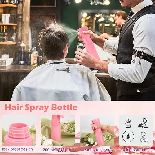 FIDWALL Hair Brush Set,14 Pcs Hair Brushes Hairdressing Tools,Includes Transparent Cosmetic Bag,Spray Bottle,Edges Brush,Curly Hair Brush,Round Brush,Scalp Brush And Hair Clips,Hair Care Styling Tools thumbnail 6