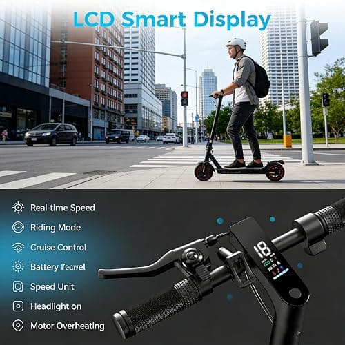 HopCycle Electric Scooter - Electric Scooter Adults, 500W Motor, 21 MPH Top Speed, 8.5'' Tires, 21 Miles, Long Range Electric Scooter for Adults and Teens thumbnail 6