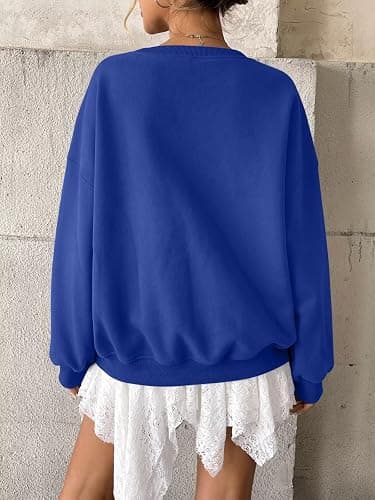 EasyGala Women Fleece Sweatshirts Oversized Crewneck Pullover Trendy Long Sleeve Tops Fashion Fall Outfits Clothes 2025 thumbnail 6