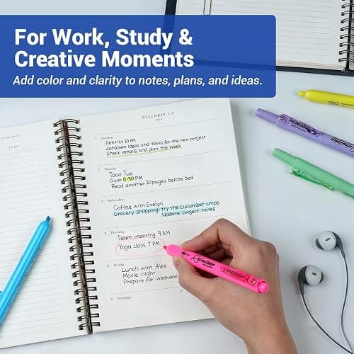 WRITECH Retractable Highlighters Assorted Colors: Chisel Tip Click Aesthetic Highlighter Marker Pens Pack Multi Colored Ink No Bleed Smear for Highlighting Journaling (12ct Neutral) thumbnail 6